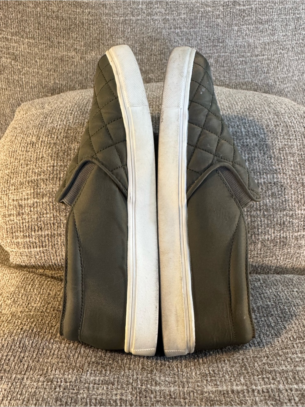 A New Day Reese Quilted Olive Green Slip On Sneakers Size 8 - Picture 4 of 11